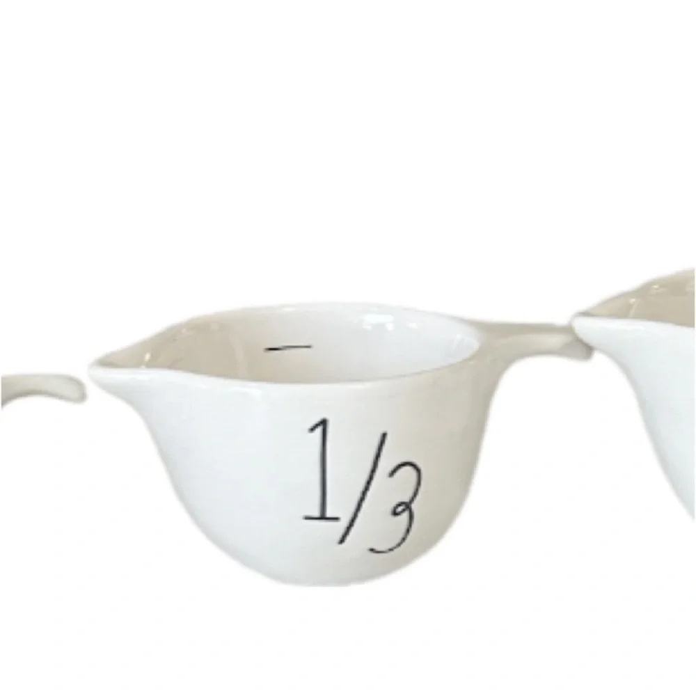NEW  Rae Dunn Teacup Measuring Cups w/Handles Set/4